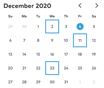 CalendarPicker - Multiple Selection
