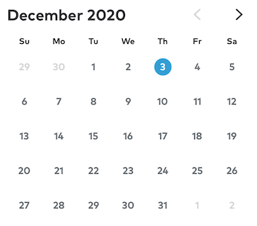 CalendarPicker - Future only