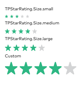 TPStarRating size example